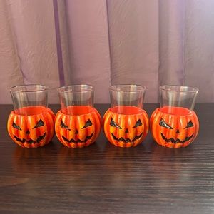 Halloween Pumpkin Shot Glasses 4ct